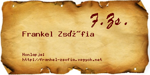 Frankel Zsófia névjegykártya